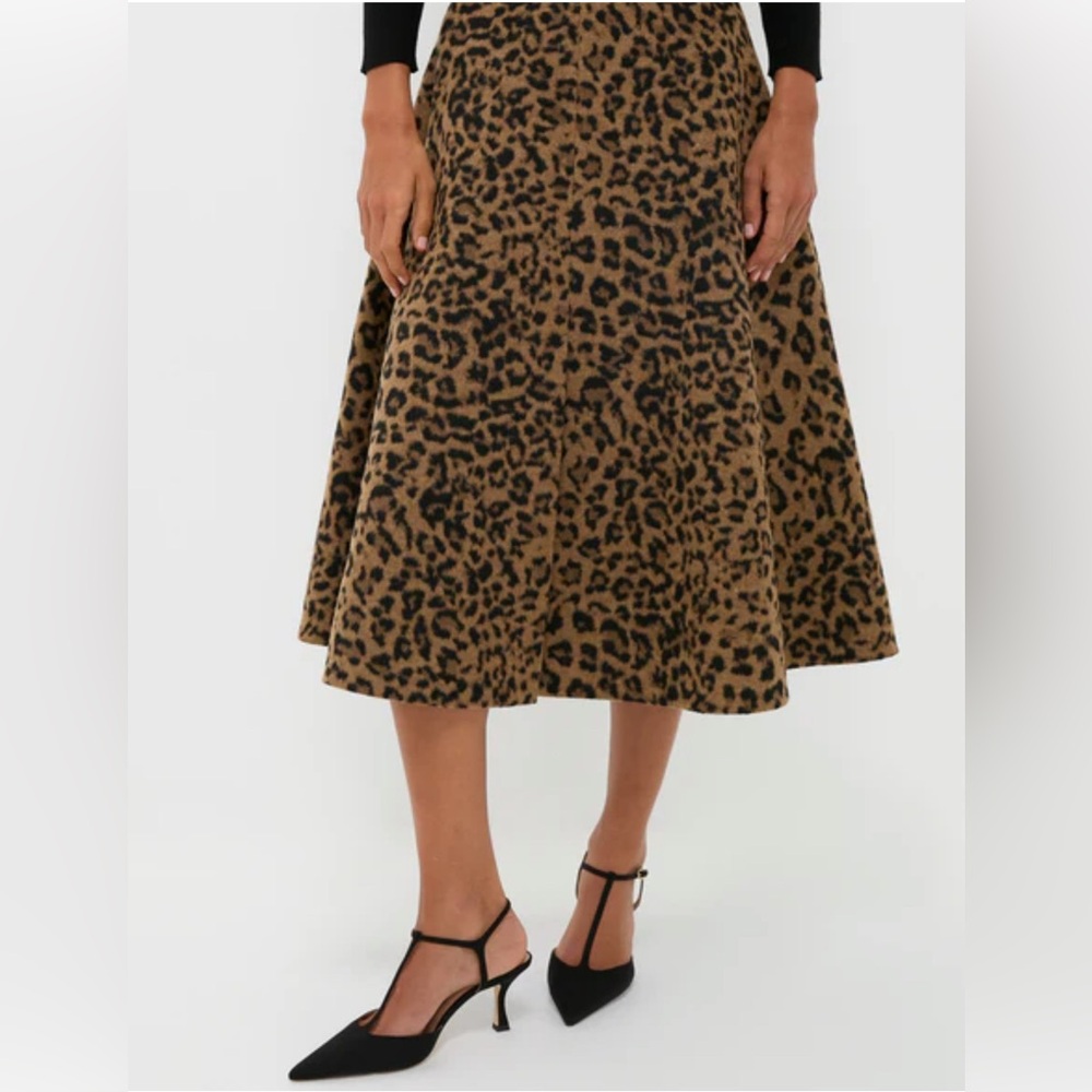 Tuckernuck Women’s Brown Leopard A-Line Wool Skirt Sz XS NWT SOLD OUT